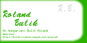 roland bulik business card